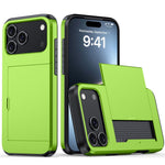 AMORUS For iPhone 18 Pro Max / 17 Pro Max Case with Sliding Card Holder PC TPU Phone Back Cover