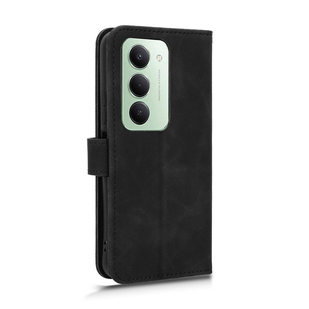Læderetui til Xiaomi Redmi 15 5G (Global) (169 mm) med læderlook, stødbeskyttende pung og sammenfoldeligt mobilcover