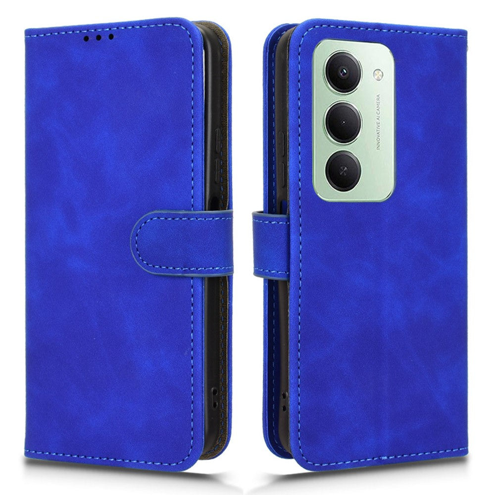Læderetui til Xiaomi Redmi 15 5G (Global) (169 mm) med læderlook, stødbeskyttende pung og sammenfoldeligt mobilcover