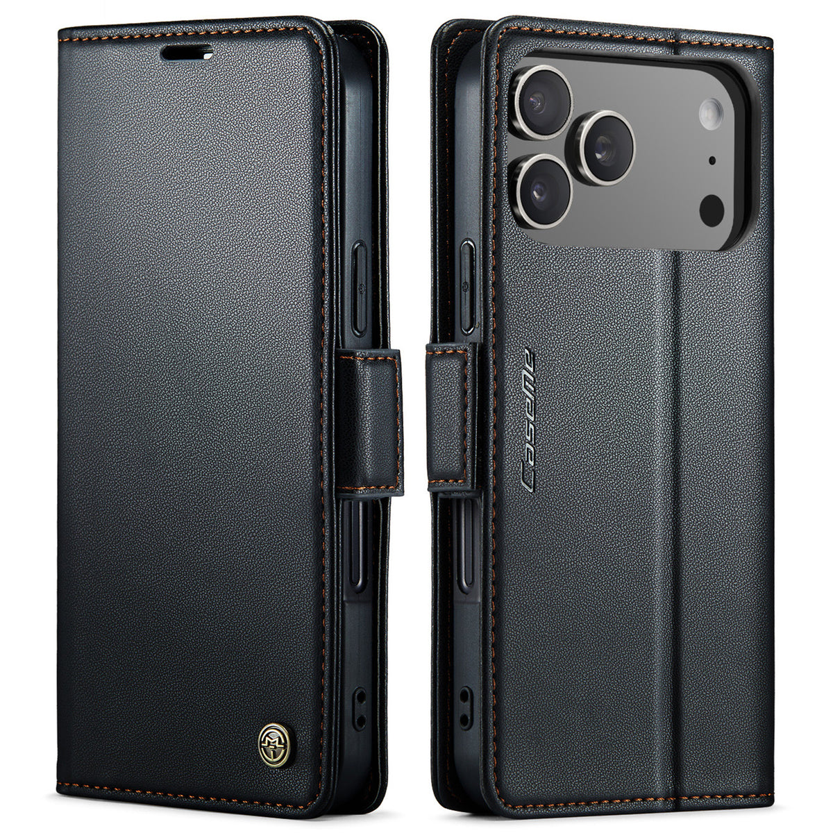 CASEME For iPhone 18 Pro Max / 17 Pro Max Case  023 Series RFID Blocking Leather Wallet Stand Phone Cover