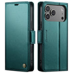 CASEME For iPhone 18 Pro Max / 17 Pro Max Case  023 Series RFID Blocking Leather Wallet Stand Phone Cover