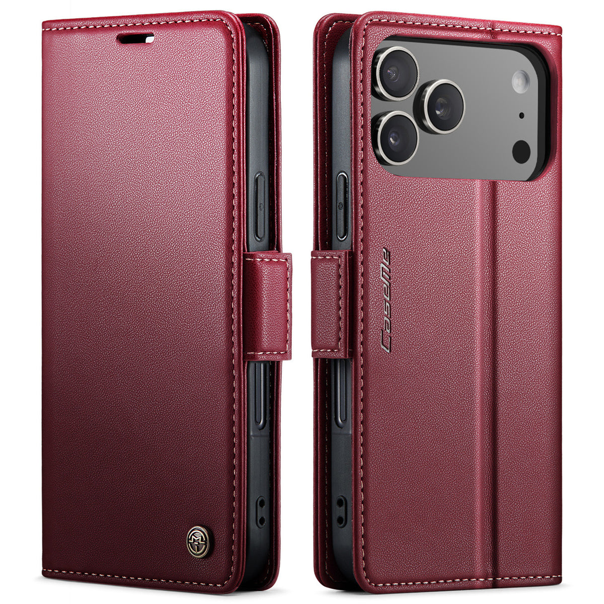 CASEME For iPhone 18 Pro Max / 17 Pro Max Case  023 Series RFID Blocking Leather Wallet Stand Phone Cover