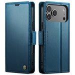 CASEME For iPhone 18 Pro Max / 17 Pro Max Case  023 Series RFID Blocking Leather Wallet Stand Phone Cover