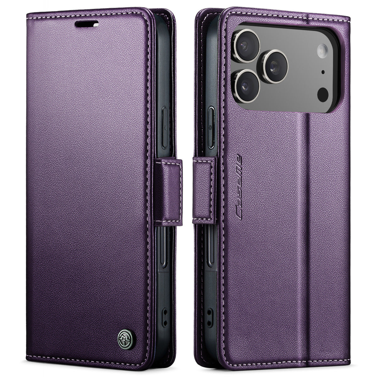 CASEME For iPhone 18 Pro Max / 17 Pro Max Case  023 Series RFID Blocking Leather Wallet Stand Phone Cover