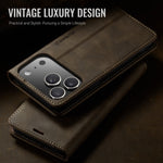 CASEME For iPhone 18 Pro / 17 Pro Case  033 Series RFID Blocking Wallet Stand Calf Texture Leather Phone Cover