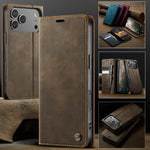 CASEME For iPhone 18 Pro / 17 Pro Case  033 Series RFID Blocking Wallet Stand Calf Texture Leather Phone Cover
