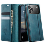 CASEME For iPhone 18 Pro / 17 Pro Case  033 Series RFID Blocking Wallet Stand Calf Texture Leather Phone Cover