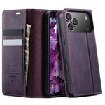 CASEME For iPhone 18 Pro / 17 Pro Case  033 Series RFID Blocking Wallet Stand Calf Texture Leather Phone Cover
