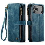 CASEME For iPhone 18 Pro Max / 17 Pro Max Phone Cases with Strap  C30 Zipper Multiple Card Holder PU Leather Cover