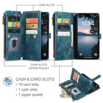 CASEME For iPhone 18 Pro Max / 17 Pro Max Phone Cases with Strap  C30 Zipper Multiple Card Holder PU Leather Cover