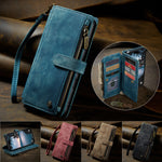 CASEME For iPhone 18 Pro Max / 17 Pro Max Phone Cases with Strap  C30 Zipper Multiple Card Holder PU Leather Cover