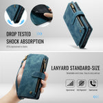 CASEME For iPhone 18 Pro Max / 17 Pro Max Phone Cases with Strap  C30 Zipper Multiple Card Holder PU Leather Cover
