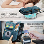 CASEME For iPhone 18 Pro Max / 17 Pro Max Phone Cases with Strap  C30 Zipper Multiple Card Holder PU Leather Cover