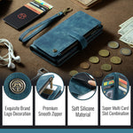 CASEME For iPhone 18 Pro Max / 17 Pro Max Phone Cases with Strap  C30 Zipper Multiple Card Holder PU Leather Cover