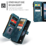 CASEME For iPhone 18 Pro Max / 17 Pro Max Phone Cases with Strap  C30 Zipper Multiple Card Holder PU Leather Cover