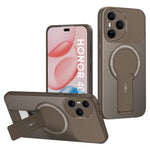 For Honor 400 Pro 5G (Global) Case with Kickstand Carbon Fiber Texture PC + TPU Phone Cover