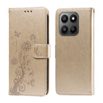 For Honor 400 Smart 5G / 4G / X7d 4G Leather Case Butterfly Floral Imprint Wallet Stand Cover