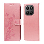 For Honor 400 Smart 5G / 4G / X7d 4G Leather Case Butterfly Floral Imprint Wallet Stand Cover