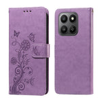 For Honor 400 Smart 5G / 4G / X7d 4G Leather Case Butterfly Floral Imprint Wallet Stand Cover