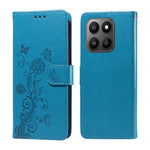 For Honor 400 Smart 5G / 4G / X7d 4G Leather Case Butterfly Floral Imprint Wallet Stand Cover