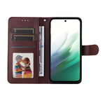 ENKAY HAT PRINCE För Xiaomi Redmi 15 4G (EU) (171 mm) PU-läder plånboksfodral med stativ och härdat glas