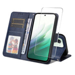 ENKAY HAT PRINCE För Xiaomi Redmi 15 4G (EU) (171 mm) PU-läder plånboksfodral med stativ och härdat glas
