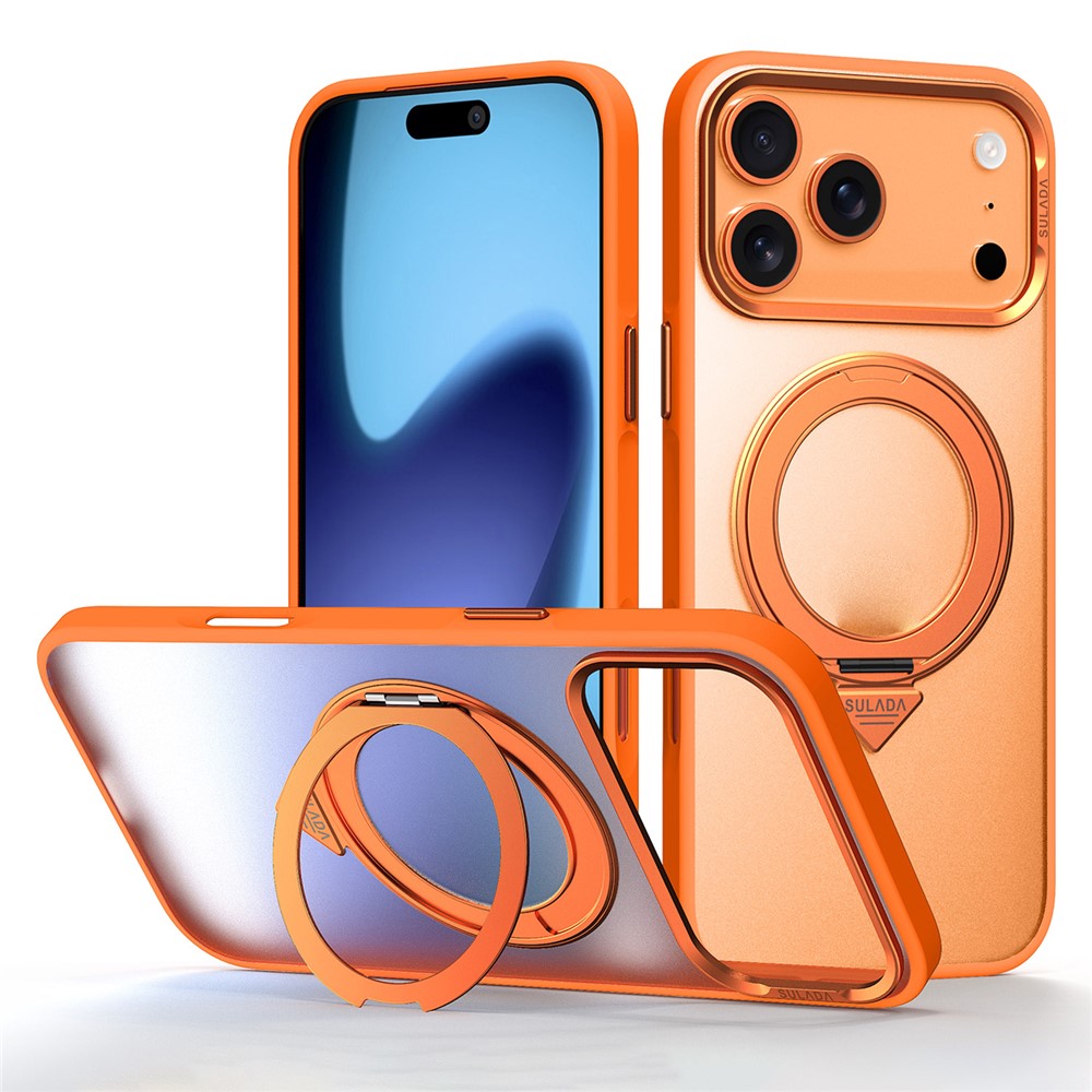 SULADA For iPhone 18 Pro Max / 17 Pro Max Case Magnetic Case Anti-Fingerprints Matte TPU + PC Phone Cover with Kickstand