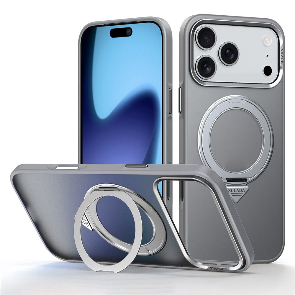 SULADA For iPhone 18 Pro Max / 17 Pro Max Case Magnetic Case Anti-Fingerprints Matte TPU + PC Phone Cover with Kickstand