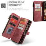 CASEME For Samsung Galaxy S25 FE Phone Cases with Strap  C30 Zipper Multiple Card Holder PU Leather Cover