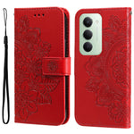 For Xiaomi Redmi 15 4G (EU) (171mm) Case Floral Pattern PU Leather Wallet Stand Phone Cover