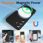 Magnetiskt skal för Samsung Galaxy S25 FE, fallskyddande flytande silikonfodral