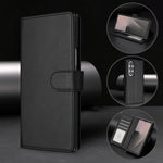 For Samsung Galaxy Z Fold7 5G Wallet Case RFID Blocking Calf Texture Leather Stand Phone Cover with Strap