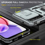 For Samsung Galaxy A03s (164.2mm) Hybrid Hard PC Soft TPU Case Kickstand Back Shell with Camera Cover