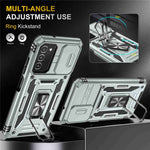 For Samsung Galaxy A03s (164.2mm) Hybrid Hard PC Soft TPU Case Kickstand Back Shell with Camera Cover