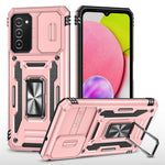 For Samsung Galaxy A03s (164.2mm) Hybrid Hard PC Soft TPU Case Kickstand Back Shell with Camera Cover