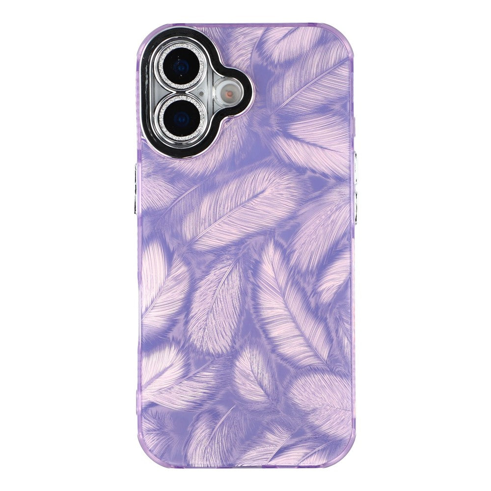 For iPhone 17 Case IMD Design Shockproof Hybrid Phone Cover with Glass Lens Film