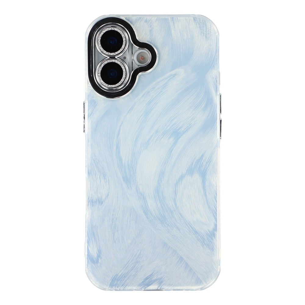 For iPhone 17 Case IMD Design Shockproof Hybrid Phone Cover with Glass Lens Film