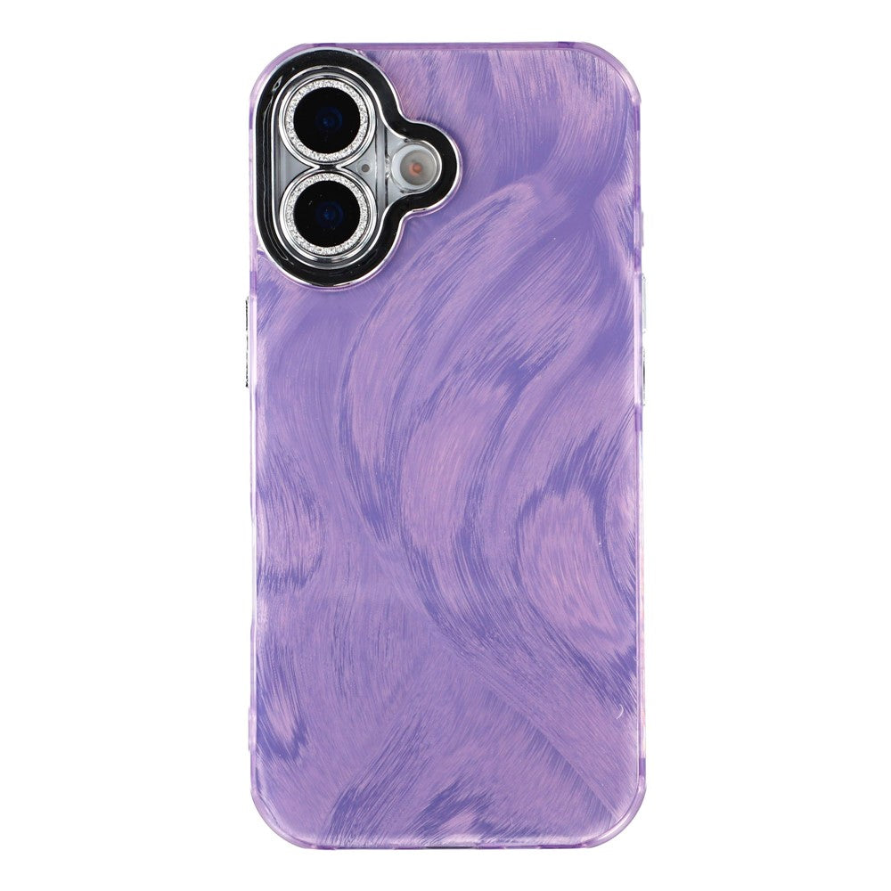 For iPhone 17 Case IMD Design Shockproof Hybrid Phone Cover with Glass Lens Film