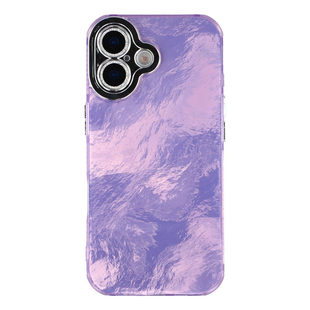 For iPhone 17 Case IMD Design Shockproof Hybrid Phone Cover with Glass Lens Film