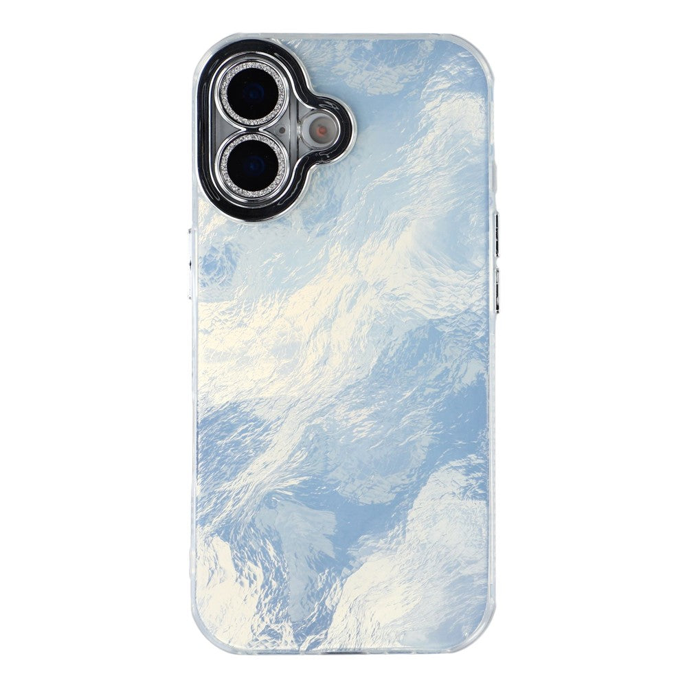 For iPhone 17 Case IMD Design Shockproof Hybrid Phone Cover with Glass Lens Film
