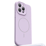 For iPhone 15 Pro Case Compatible with MagSafe Soft Skin-Touch Liquid Silicone + PC Phone Cover