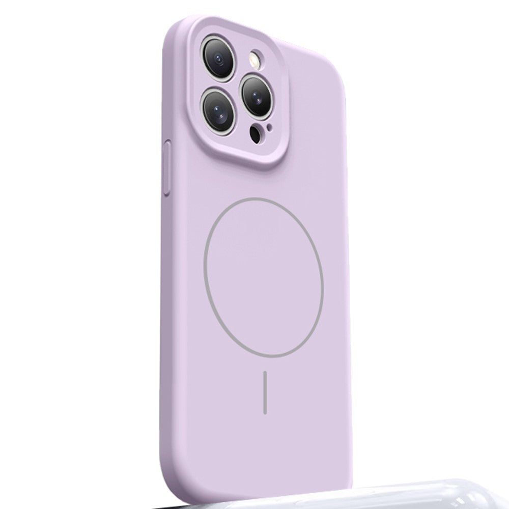 For iPhone 15 Pro Case Compatible with MagSafe Soft Skin-Touch Liquid Silicone + PC Phone Cover