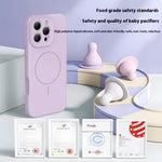 For iPhone 15 Pro Case Compatible with MagSafe Soft Skin-Touch Liquid Silicone + PC Phone Cover