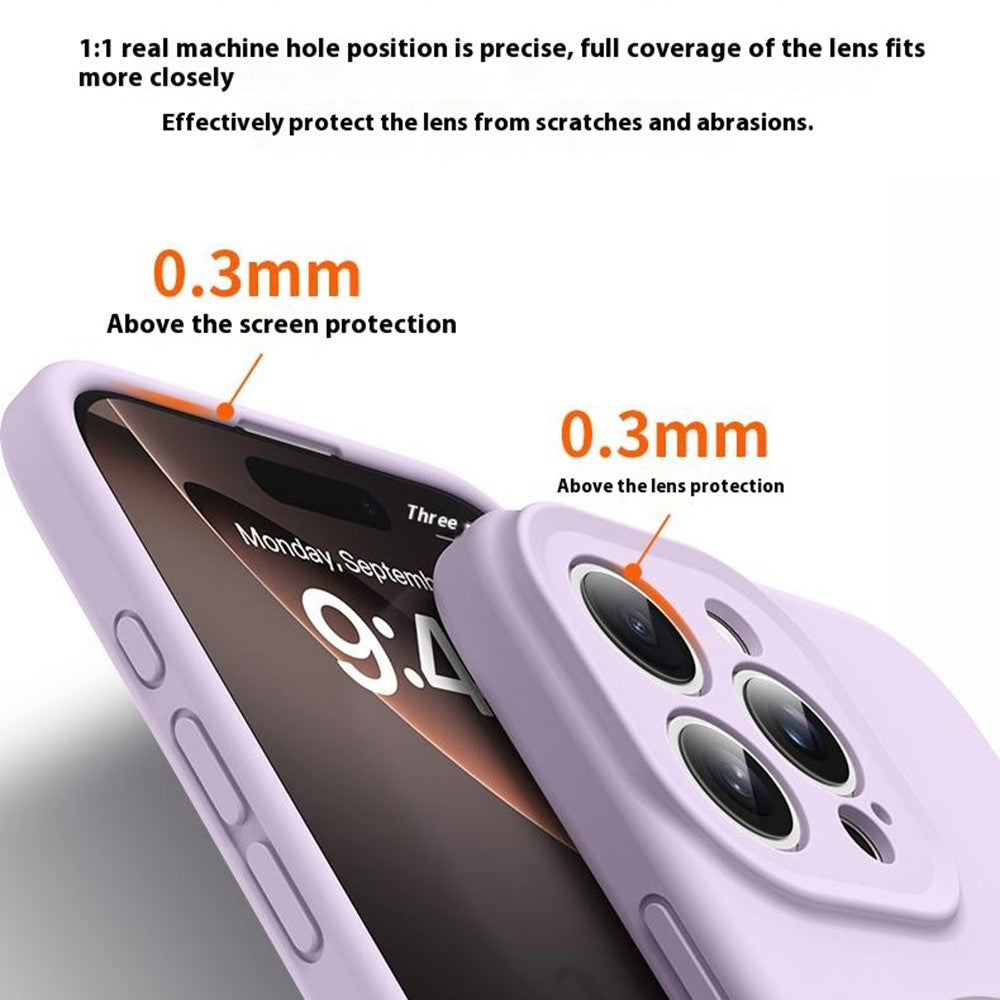 For iPhone 15 Pro Case Compatible with MagSafe Soft Skin-Touch Liquid Silicone + PC Phone Cover