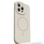 For iPhone 15 Pro Case Compatible with MagSafe Soft Skin-Touch Liquid Silicone + PC Phone Cover