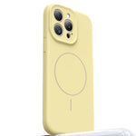 For iPhone 15 Pro Case Compatible with MagSafe Soft Skin-Touch Liquid Silicone + PC Phone Cover