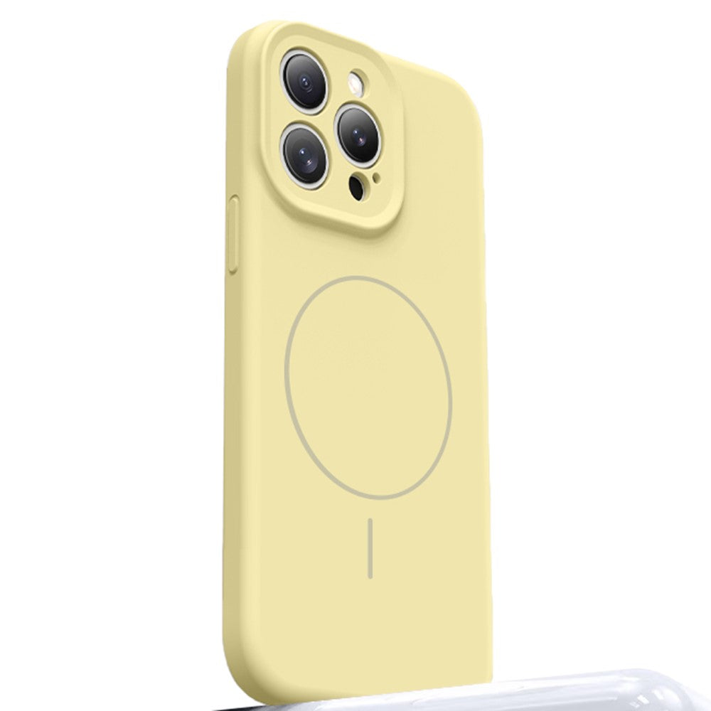 For iPhone 15 Pro Case Compatible with MagSafe Soft Skin-Touch Liquid Silicone + PC Phone Cover