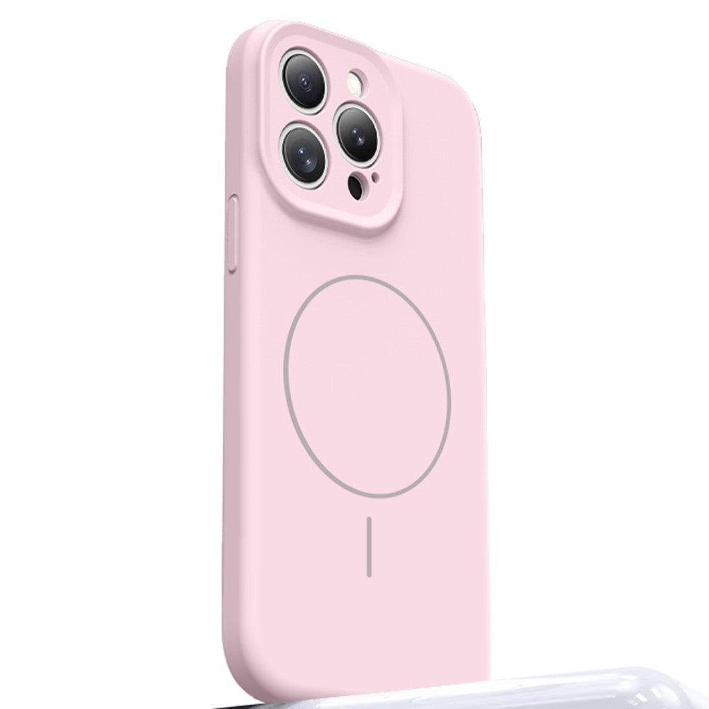 For iPhone 15 Pro Case Compatible with MagSafe Soft Skin-Touch Liquid Silicone + PC Phone Cover