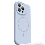 For iPhone 15 Pro Case Compatible with MagSafe Soft Skin-Touch Liquid Silicone + PC Phone Cover