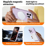 For iPhone 15 Pro Max Case Compatible with MagSafe Soft Skin-Touch Liquid Silicone + PC Phone Cover